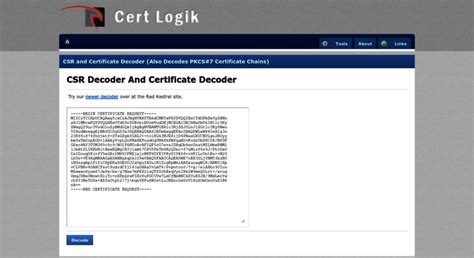 csr decoder and certificate checker.